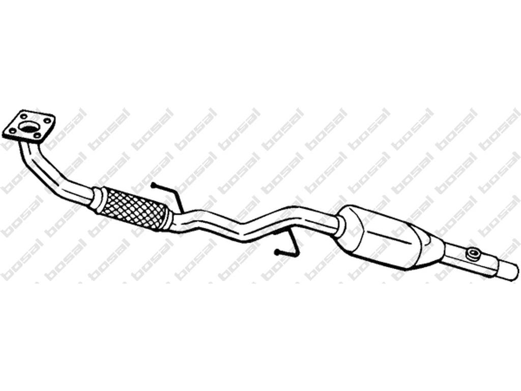 Catalytic Converter, with mounting parts, Euro 4, with environmental seal: 001