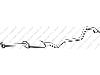 Centre Muffler, See accessories list for additionally required parts:  