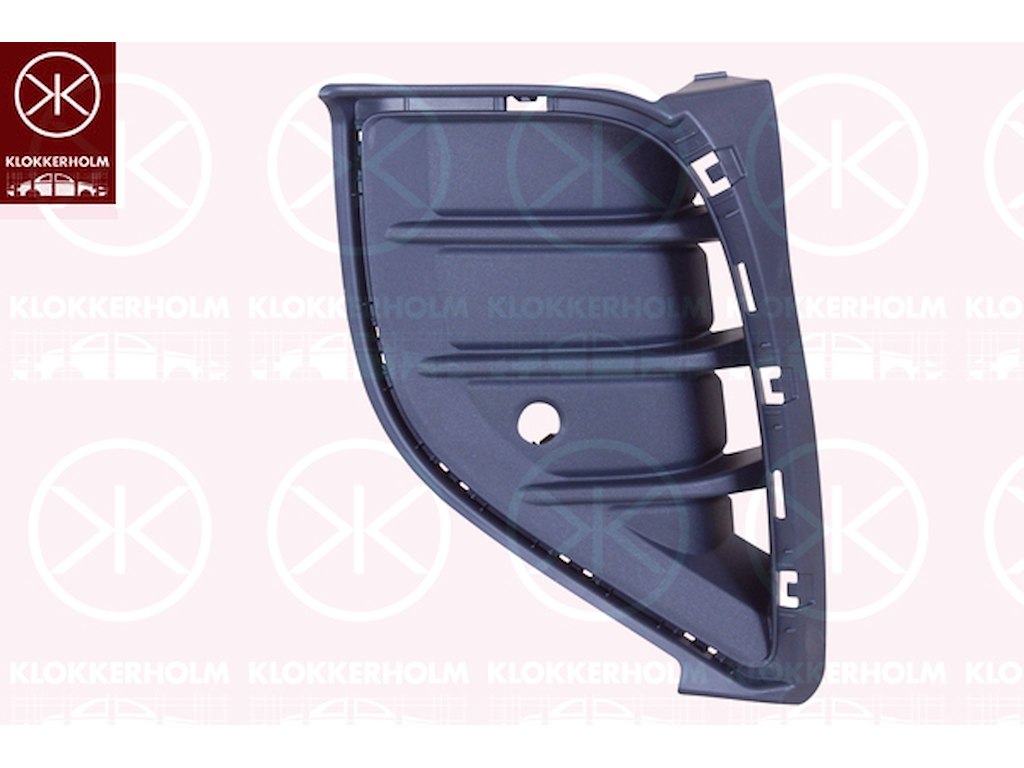 Radiator Grille, Right Front, with hole(s) for park distance control, with mounting parts, Colour: blue/grey
