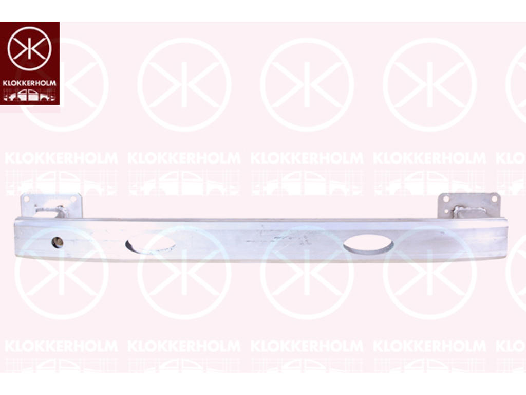Support, bumper, Rear, Aluminium, with hole(s) for park distance control