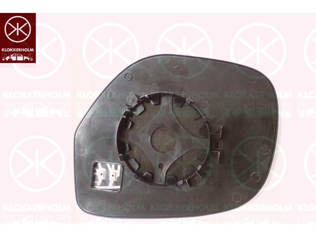 Mirror Glass, exterior mirror, Left, Heatable, Convex