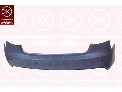 Bumper, w/primer, 5-drs, S-LINE, Rear, with hole(s) for park distance control