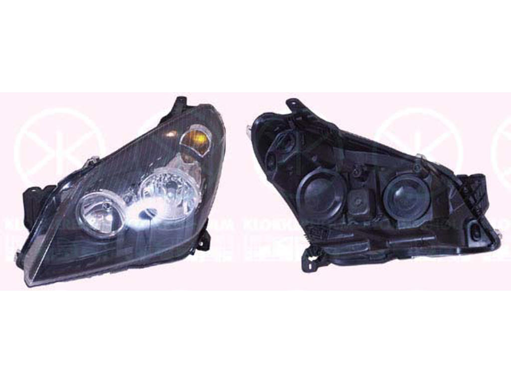 Headlight, H7/H1, with motor for headlamp levelling, Left, Housing Colour: black, Illuminance [lx]: 17.5