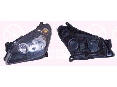 Headlight, H7/H1, with motor for headlamp levelling, Left, Housing Colour: black, Illuminance [lx]: 17.5