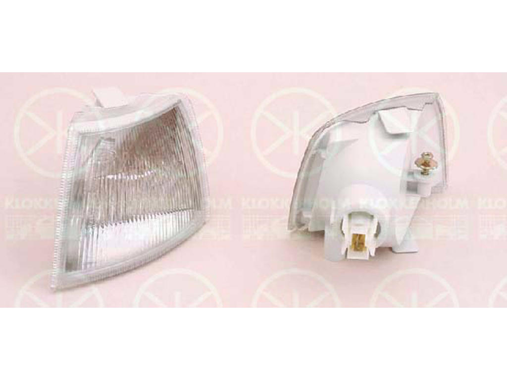 Direction Indicator, with bulb holder, white, Right