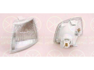 Direction Indicator, with bulb holder, white, Left