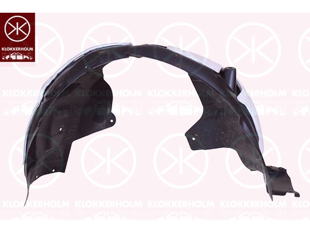 Beklädnad, hjulhus, plast, vänster fram, framdel, med isolerband