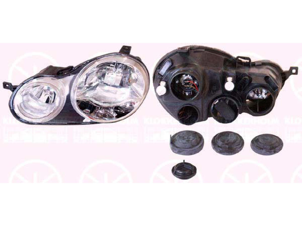 Headlight, H7/H1, with motor for headlamp levelling, Valeo, Left, Illuminance [lx]: 12.5