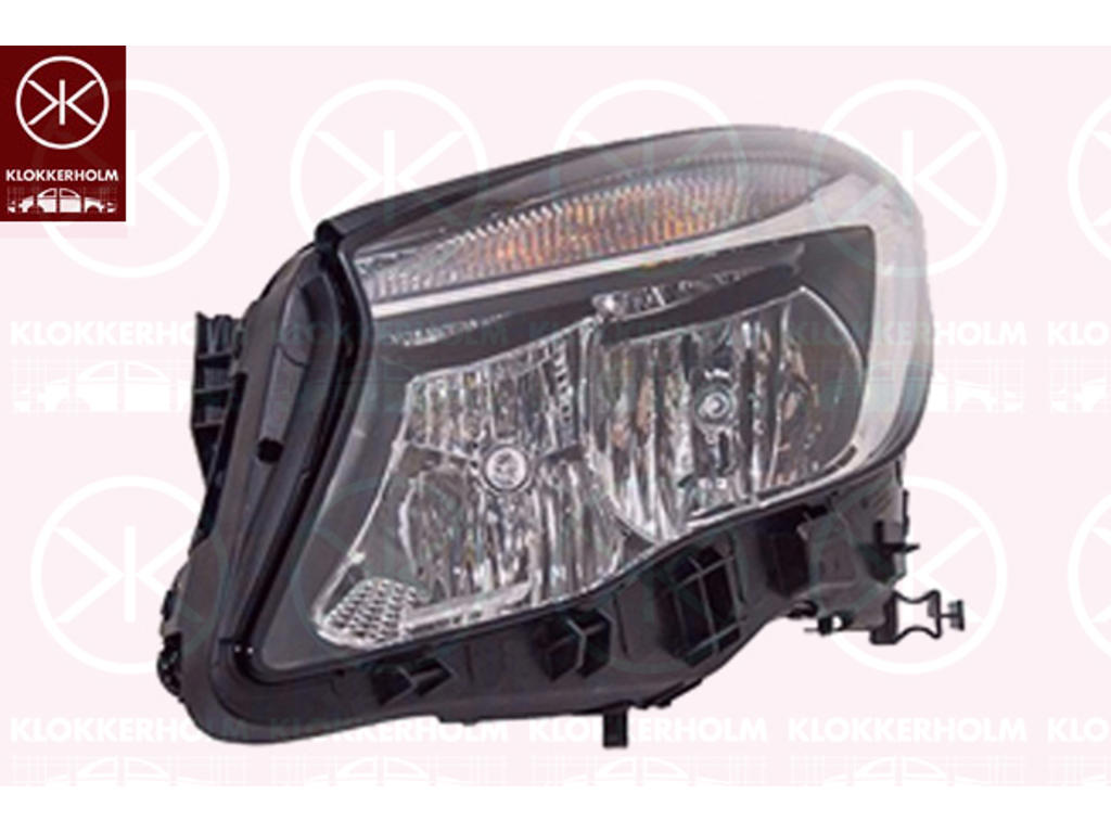 Headlight, Right, Illuminance [lx]: 17.5, H7, H15, Housing Colour: black, with motor for headlamp levelling, AL