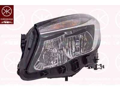Headlight, Left, Illuminance [lx]: 17.5, H7, H15, Housing Colour: black, with motor for headlamp levelling, AL