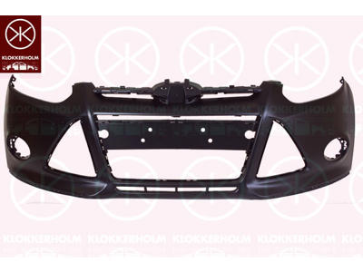 Bumper, w/primer, Front, with hole(s) for fog lights
