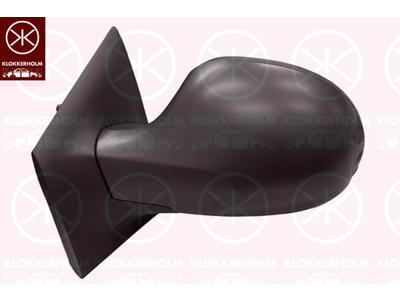 Exterior Mirror, Control: cable pull, Aspherical, black, Left