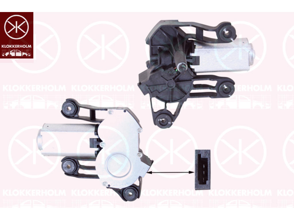 Wiper Motor, Rear, for vehicles with tailboard, Voltage [V]: 12