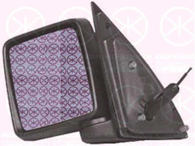 Exterior Mirror, w/primer, Control: cable pull, Convex, Left