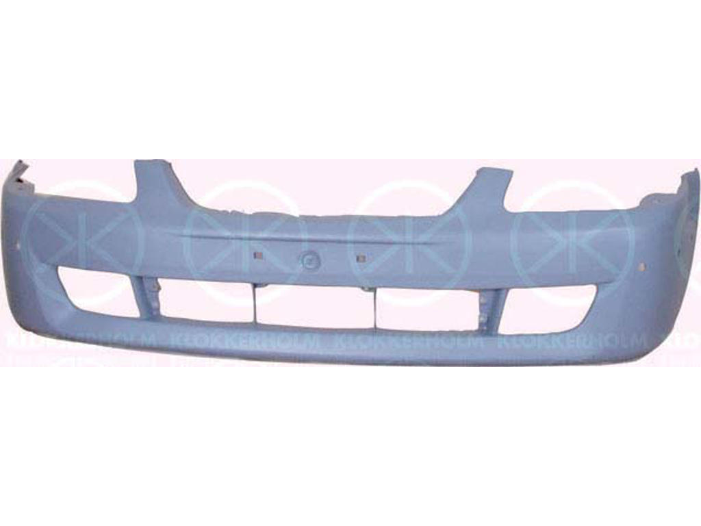 Bumper, w/primer, Front, with holes for trim/protective strip