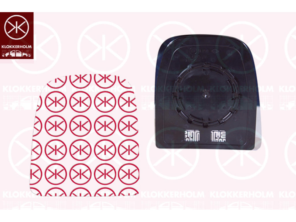 Mirror Glass, exterior mirror, Left, Upper section, Heatable, VM-type, Convex