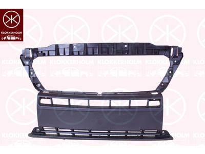 Bumper, Front, Smooth, black, Centre Section