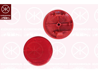 Reflector, Rear, round, red