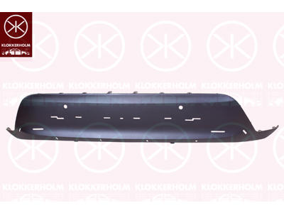 Bumper, Rear, with holes for trim/protective strip, with hole(s) for park distance control, Lower Section, Colour: matt black