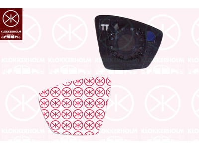 Mirror Glass, exterior mirror, Right, Heatable, Convex