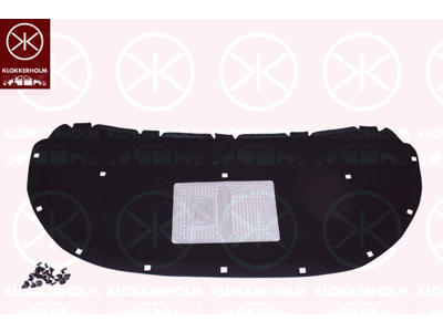 Engine Compartment Noise Insulation, Centre Section, Fitting Position: Bonnet