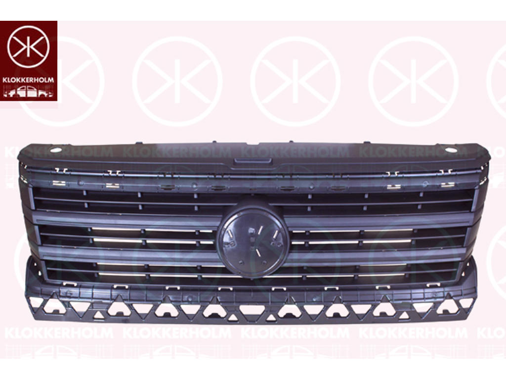 Radiator Grille, Front, black, Upper section