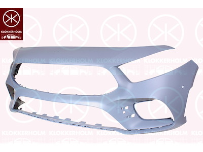 Bumper, w/primer, Front, with hole(s) for park distance control, Number of bores: 4, Vehicle Equipment Line/Variant: AMG-LINE