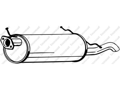Rear Muffler, See accessories list for additionally required parts:  