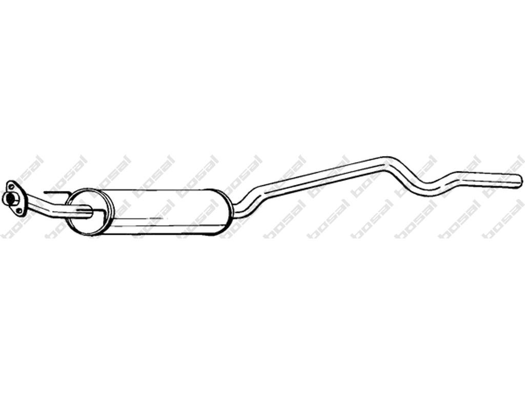 Centre Muffler, See accessories list for additionally required parts:  