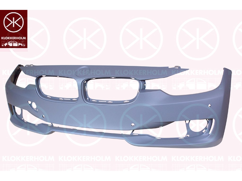 Stötfångare, med hål för parkeringshjälp, Antal borrningar: 4, Fram, Fordonsutrustningslinje/-variant: BASIS, m/grundlack