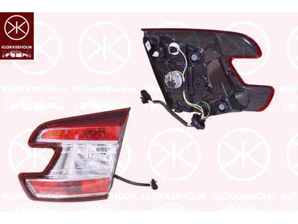 Kombinationsbackljus, med lamphållare, Höger, innerdel, Valeo