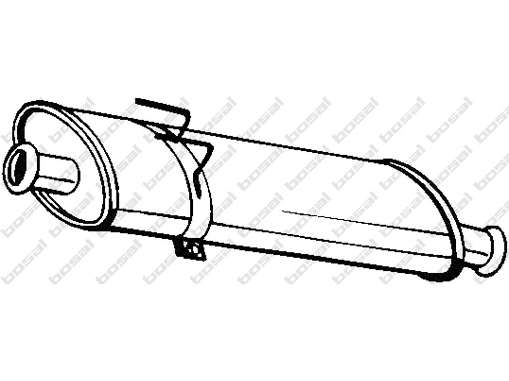 Centre Muffler, See accessories list for additionally required parts:  