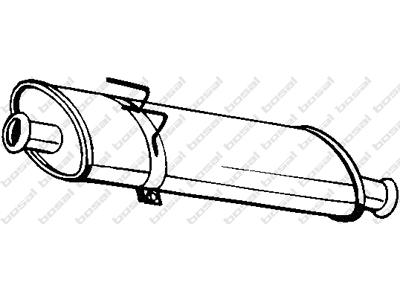Centre Muffler, See accessories list for additionally required parts:  