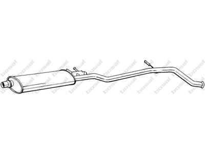 Centre Muffler, See accessories list for additionally required parts:  