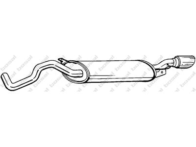 Rear Muffler, See accessories list for additionally required parts:  