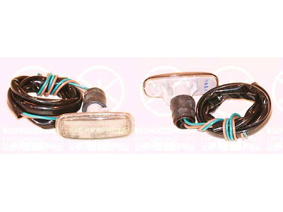 Direction Indicator, with bulb holder, smoke grey, both sides