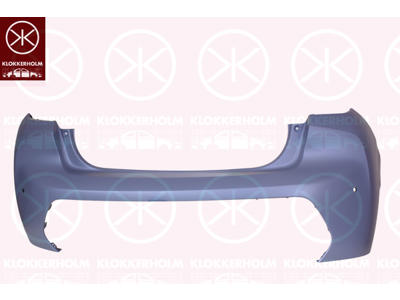 Bumper, w/primer, Rear, with hole(s) for park distance control, Upper section, Number of bores: 2