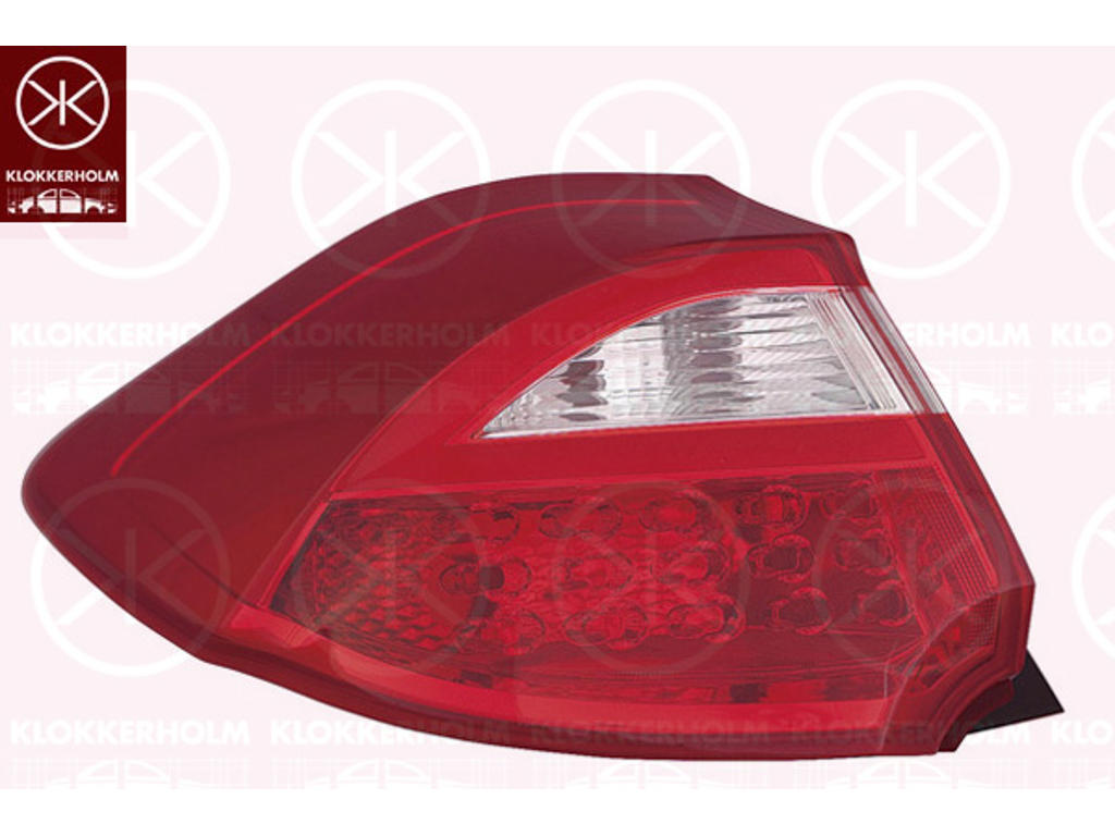 Baglygte, højre, uden lampeholder, LED, P21W, Samlip