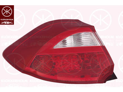 Baglygte, højre, uden lampeholder, LED, P21W, Samlip