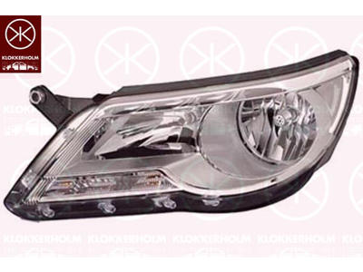 Headlight, H7/H7, with motor for headlamp levelling, Hella, Left, Illuminance [lx]: 17.5