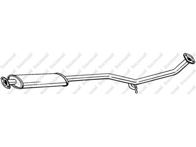 Centre Muffler, See accessories list for additionally required parts:  