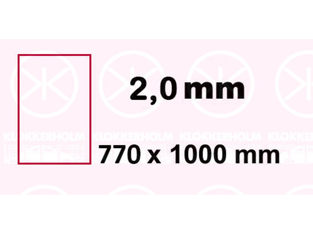 Plåt, Plåttjocklek [mm]: 2.0, galvaniserad, Ekonomiplåt, stål, Längd[mm]: 1000, Bredd[mm]: 770, Pall