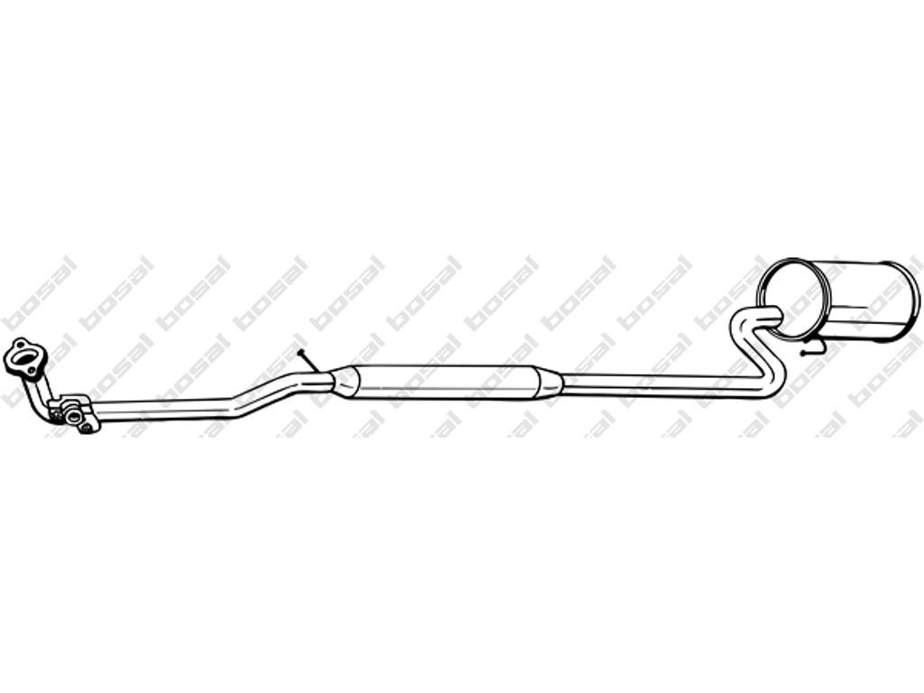 Centre Muffler, See accessories list for additionally required parts:  