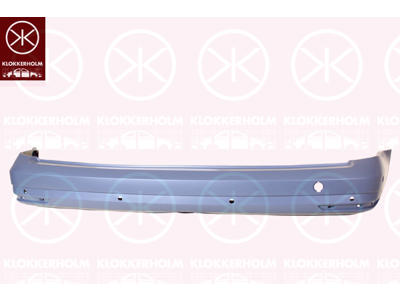 Bumper, w/primer, Rear, with hole(s) for park distance control, Trim Level: LANG MODEL