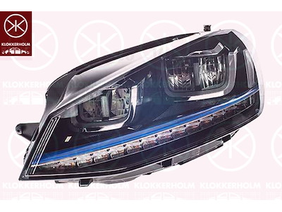Headlight, Left, Illuminance [lx]: 12.5, LED, for vehicles with adaptive front lighting, Valeo