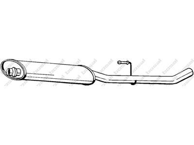 Centre Muffler, See accessories list for additionally required parts:  
