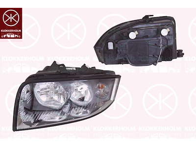 Esituli, H7/H3, ilma tulekauguse mootorita, Valeo, vasakul, Valgustatus [lx]: 17.5