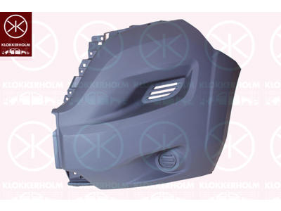 Bumper, grey, Left Front, Outer section