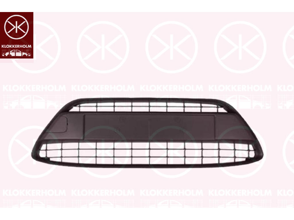 Ventilationsgaller, stötfångare, Fram, grå, mellandel