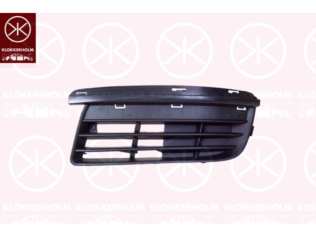 Ventilation Grilles, bumper, black, Right Front